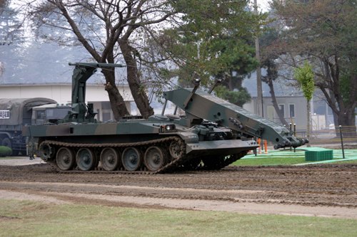 陸上自衛隊車輌 ９１式戦車橋 73 4313 勝田駐屯地 08年10月25日